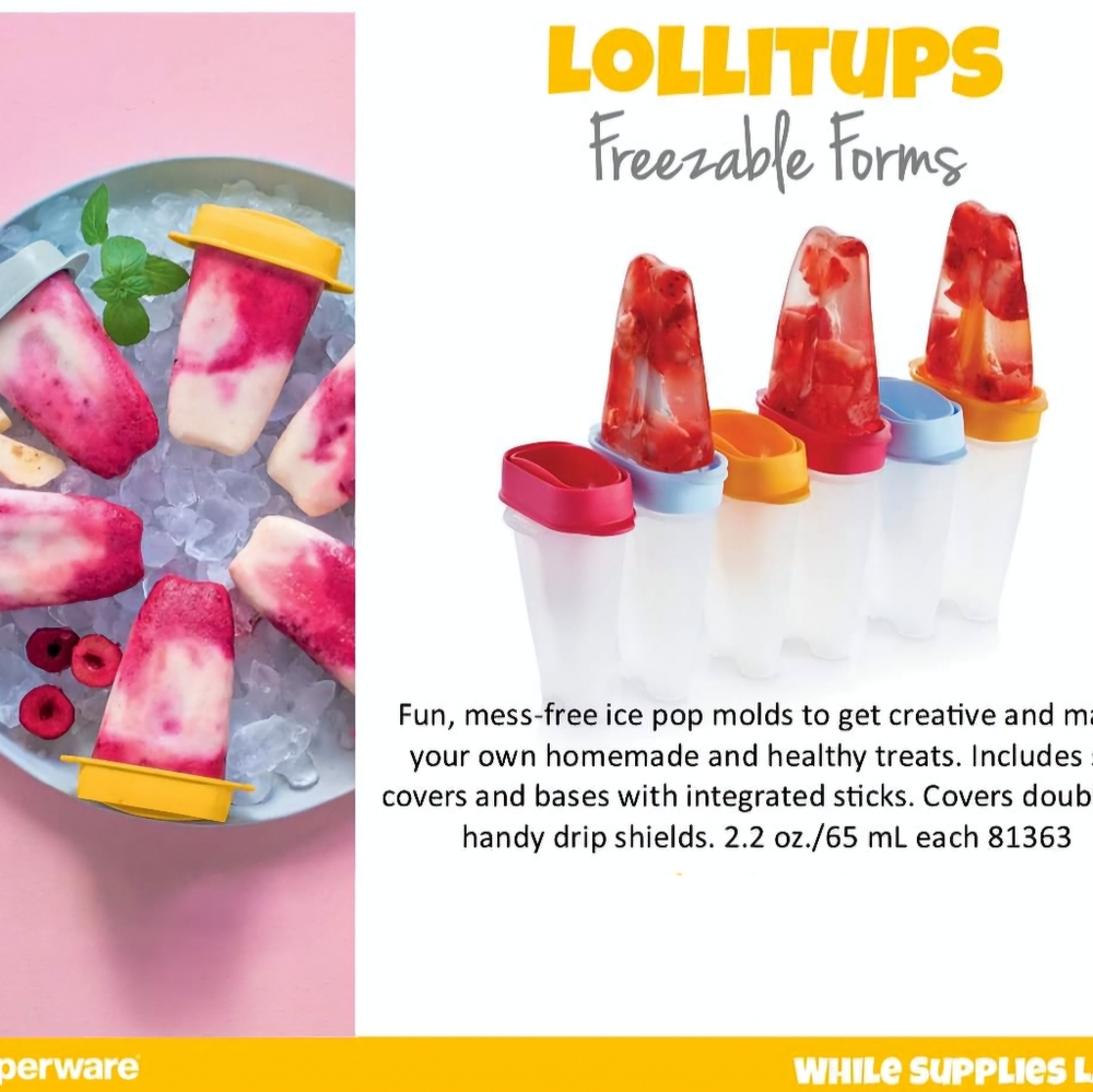 Tupperware popsicle freeze forms